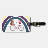 Rainbow, Bike und Bücher - Akryllische Gepäckmarke Gepäckanhänger (Vorderseite horizontal)