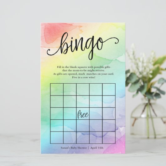 Rainbow Bingo-What's in Purse, 2-in-1 Game Card (Stehend Vorderseite)