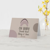 Rainbow Bio Formen Bohemische Babydusche Dank Karte (Gelbe Blume)