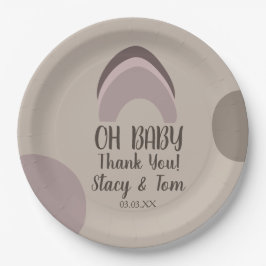 Rainbow Bio Formen Bohemische Babydusche Dank Pappteller