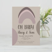 Rainbow Bio Formen Bohemische Babydusche Einladung (Stehend Vorderseite)