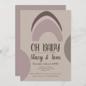 Rainbow Bio Formen Bohemische Babydusche Einladung (Vorne/Hinten)