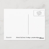 Rainbow Biplane Postkarte (Rückseite)