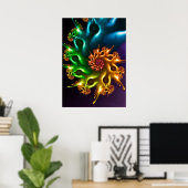 Rainbow-Bird-Fraktal Poster (Heimbüro)
