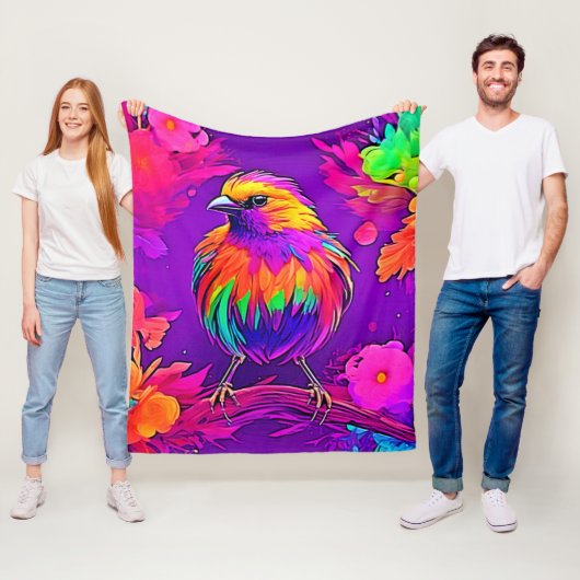 Rainbow Bird in Dreamland Fleecedecke (Beispiel)