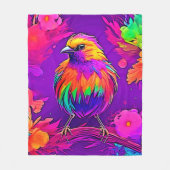 Rainbow Bird in Dreamland Fleecedecke (Vorderseite)