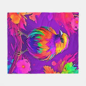 Rainbow Bird in Dreamland Fleecedecke (Vorderseite (Horizontal))