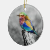 Rainbow Bird Keramikornament (Links)
