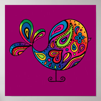 Rainbow Bird Poster