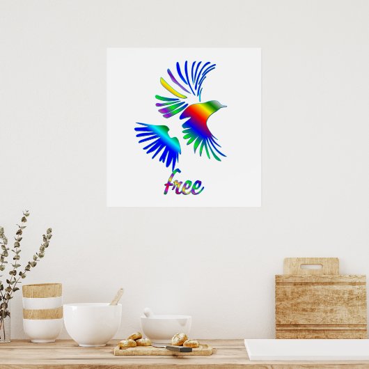Rainbow Bird Poster (Küche)