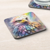 Rainbow Birds Adler 2 Getränkeuntersetzer (Linke Seite)