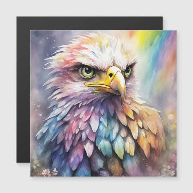 Rainbow Birds Adler 2 Magnetkarte (Vorne/Hinten)