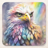 Rainbow Birds Adler 2 Rechteckiger Pappuntersetzer (Vorderseite)