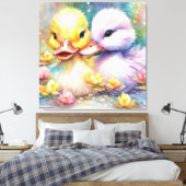 Rainbow Birds Duck 4 Leinwanddruck (Insitu (Schlafzimmer))