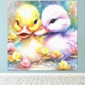 Rainbow Birds Duck 4 Leinwanddruck (Insitu (Holzboden))