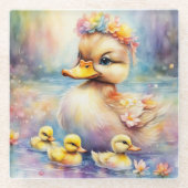 Rainbow Birds Duck 5 Glasuntersetzer (Vorderseite)