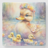 Rainbow Birds Duck 5 Steinuntersetzer (Vorderseite)