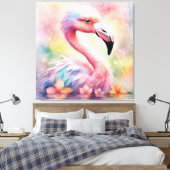 Rainbow Birds Flamingo 1 Leinwanddruck (Insitu (Schlafzimmer))