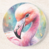 Rainbow Birds Flamingo 2 Getränkeuntersetzer (Vorne)