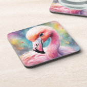 Rainbow Birds Flamingo 2 Getränkeuntersetzer (Linke Seite)