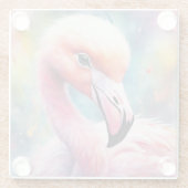 Rainbow Birds Flamingo 2 Glasuntersetzer (Rückseite)