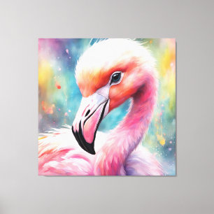 Rainbow Birds Flamingo 2 Leinwanddruck