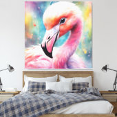 Rainbow Birds Flamingo 2 Leinwanddruck (Insitu (Schlafzimmer))