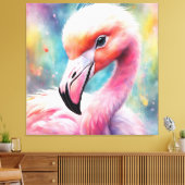 Rainbow Birds Flamingo 2 Leinwanddruck (Insitu (Wohnzimmer))
