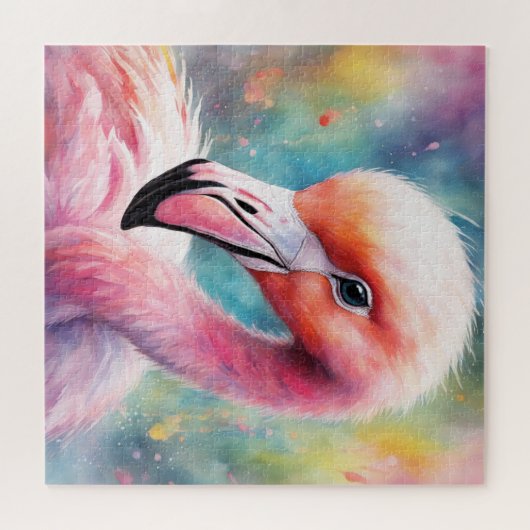 Rainbow Birds Flamingo 2 Puzzle (Horizontal)