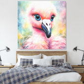 Rainbow Birds Flamingo 3 Leinwanddruck (Insitu (Schlafzimmer))