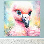 Rainbow Birds Flamingo 3 Leinwanddruck (Insitu (Holzboden))
