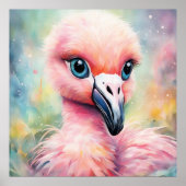 Rainbow Birds Flamingo 3 Poster (Vorne)