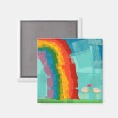 Rainbow Birds Magnet (Vorderseite/Rückseite)