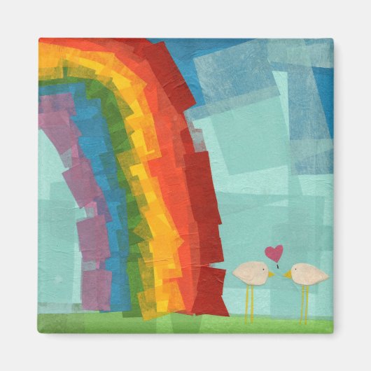 Rainbow Birds Magnet (Vorne)