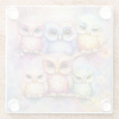 Rainbow Birds Owls 3 Glasuntersetzer (Rückseite)