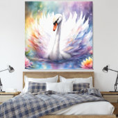Rainbow Birds Swan 1 Leinwanddruck (Insitu (Schlafzimmer))