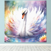 Rainbow Birds Swan 1 Leinwanddruck (Insitu (Holzboden))