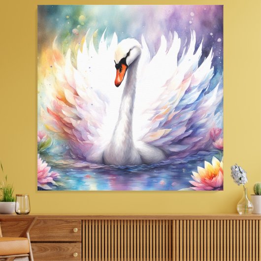 Rainbow Birds Swan 1 Leinwanddruck (Insitu (Wohnzimmer))