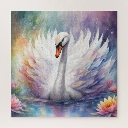 Rainbow Birds Swan 1 Puzzle (Vertikal)