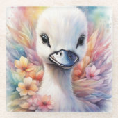 Rainbow Birds Swan 2 Glasuntersetzer (Vorderseite)