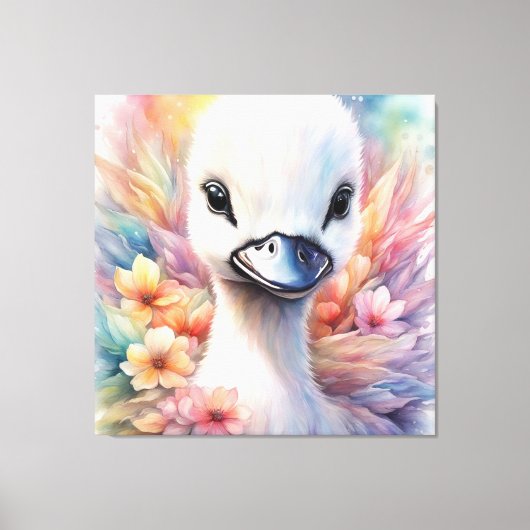 Rainbow Birds Swan 2 Leinwanddruck (Vorderseite)