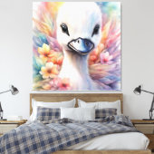 Rainbow Birds Swan 2 Leinwanddruck (Insitu (Schlafzimmer))