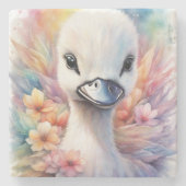 Rainbow Birds Swan 2 Steinuntersetzer (Vorderseite)