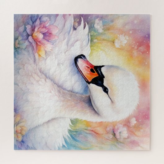 Rainbow Birds Swan 3 Puzzle (Horizontal)