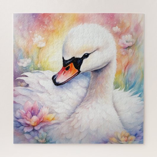 Rainbow Birds Swan 3 Puzzle (Vertikal)