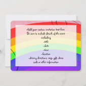 Rainbow Birds Wirbel Geburtstagsparty Einladung (Rückseite)