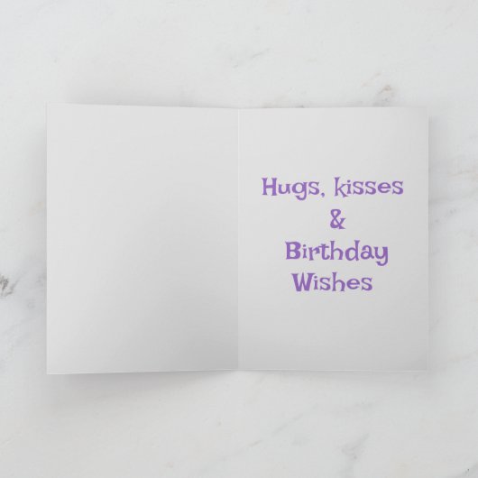 Rainbow Birthday Age Card Karte (Innenseite)