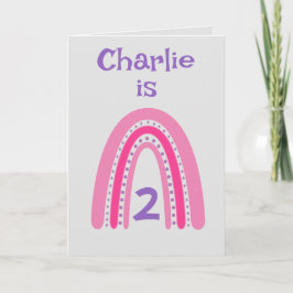 Rainbow Birthday Age Card Karte