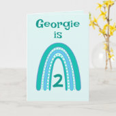 Rainbow Birthday Age Card Karte (Gelbe Blume)