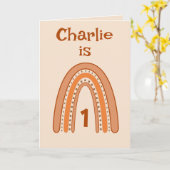 Rainbow Birthday Age Karte (Gelbe Blume)